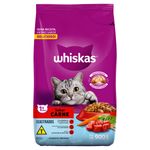 Ração Whiskas Gatos Adultos Castrados Sabor Carne Pacote 900g