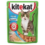 Ração Kitekat Gatos Adultos Sachê Sabor Peixe 70g