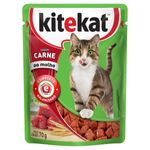 Ração Kitekat Gatos Adultos Sachê Sabor Carne 70g