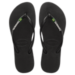 Chinelo Preto Slim Brasil Havaianas Womens n° 37/38
