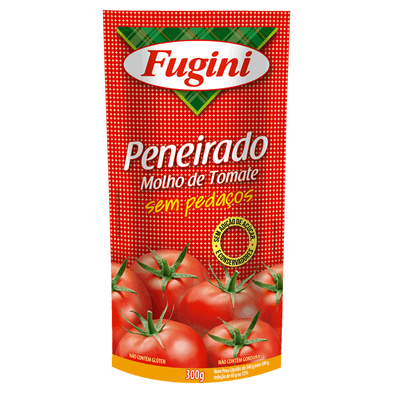 Molho de Tomate Peneirado Fugini Sachê 340g