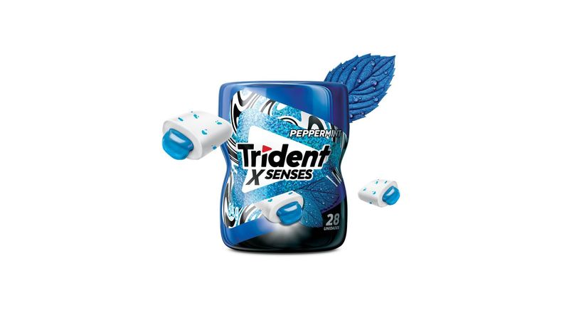 Goma De Mascar Trident X Senses Hortelã Mint 54g Contém 28