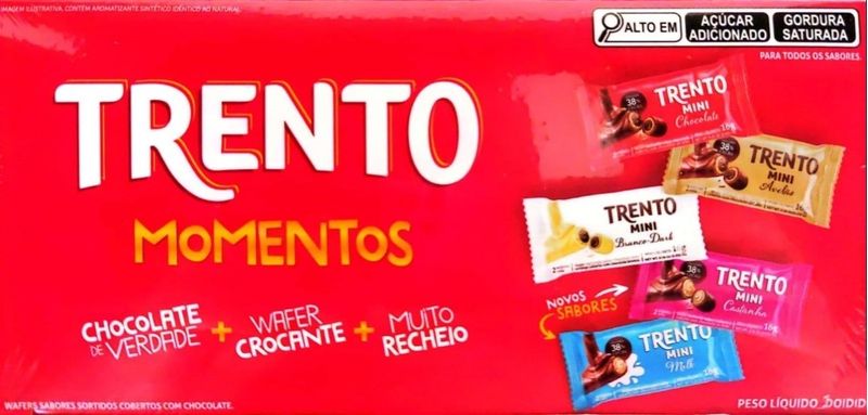 Wafer Trento Momentos Caixa 168g
