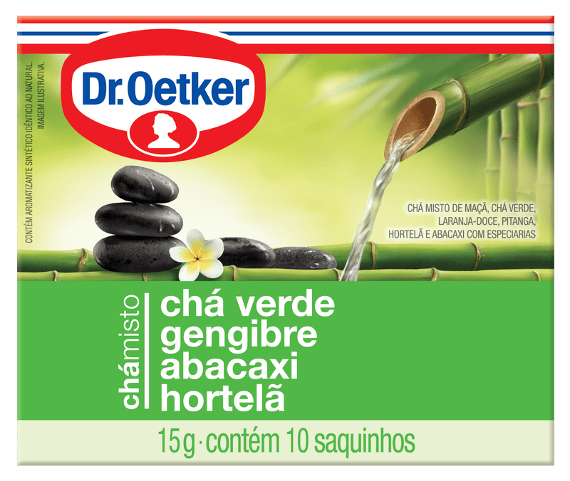 Chá Verde com Gengibre,Abacaxi e Hortelã Dr Oetker Caixa 15g
