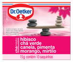 Chá de Hibisco,Verde,Canela e Morango Dr Oetker Caixa 15g