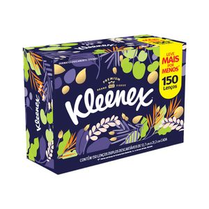 Lenco de Papel Kleenex Folha Dupla Caixa Leve Mais por Menos 150 Unidades