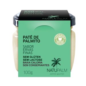 Patê de Palmito Ervas Finas NatuPalm Vidro 100g
