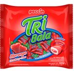 Bala Peccin Tri Bala sabor Morango Pacote 500g