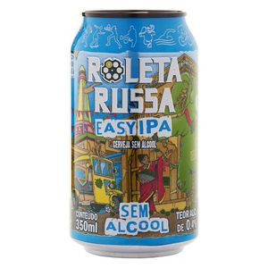 Cerveja Roleta Russa Easy Ipa sem Álcool Lata 350ml
