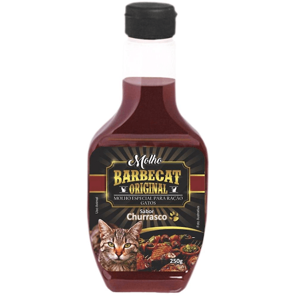 Molho Ipet para Ração Gatos Barbecat Frasco 250g