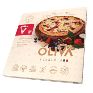 Pizza Oliva Chocolate Branco Caixa 350g
