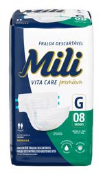 Fralda Mili Vita Care G Pacote 8 Unidades