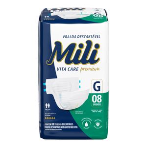 Fralda Mili Vita Care G Pacote 8 Unidades