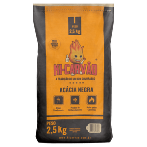 Carvão Ki-Carvão  Acácia Negra Pacote 2,5kg