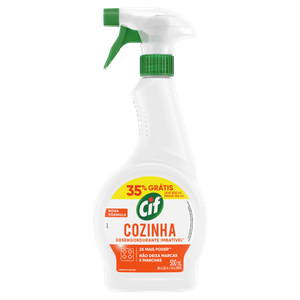 Limpador Removedor de Gorduras Cozinha Cif Frasco 500ml Borrifador Grátis 35%