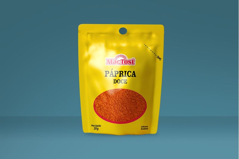Páprica Doce Mactost Cartela 20g