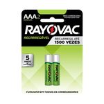 Pilha Recarregável AAA Rayovac Cartela 2 Unidades