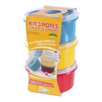 Conjunto Plasvale Potes 301 Wave 3 peças