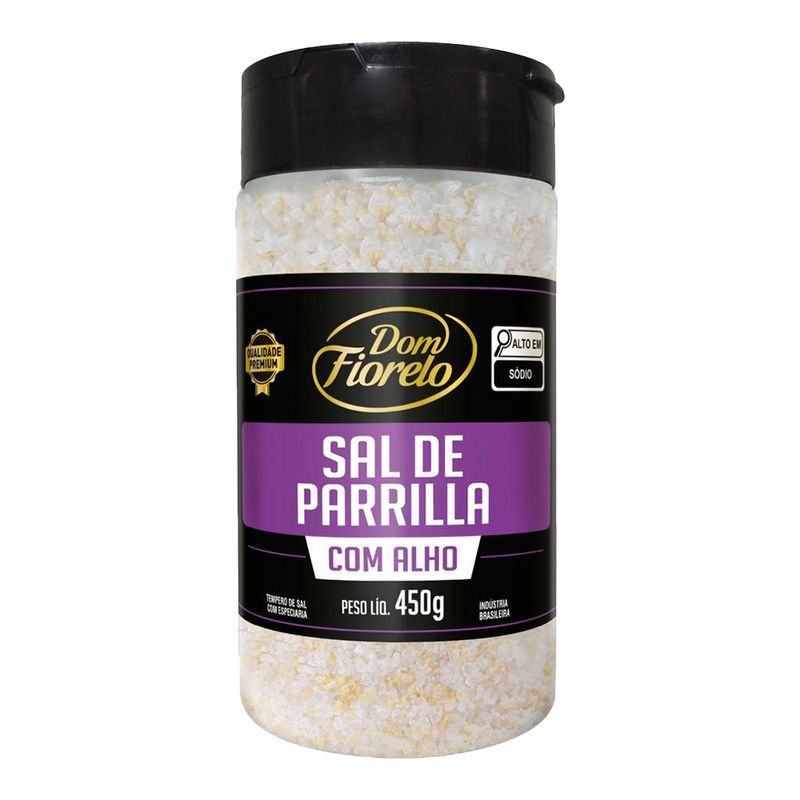 Sal de Parrilla Alho Dom Fiorelo Pote 450g