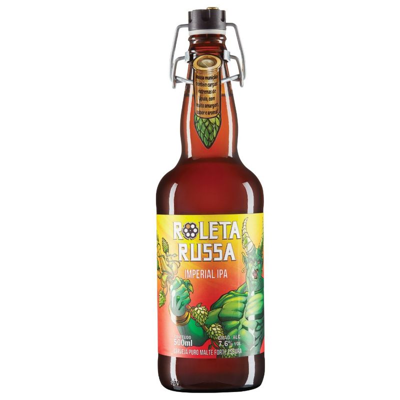 Cerveja Roleta Russa Imperial Ipa Garrafa 500ml