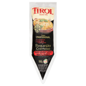Requeijão Cremoso com Queijo Uso Culinário Quatro Queijos Tirol Profissional Bisnaga 400g