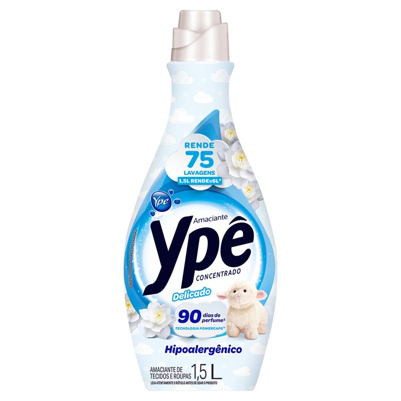 Amaciante Ypê Concentrado Delicado Frasco 1,5L