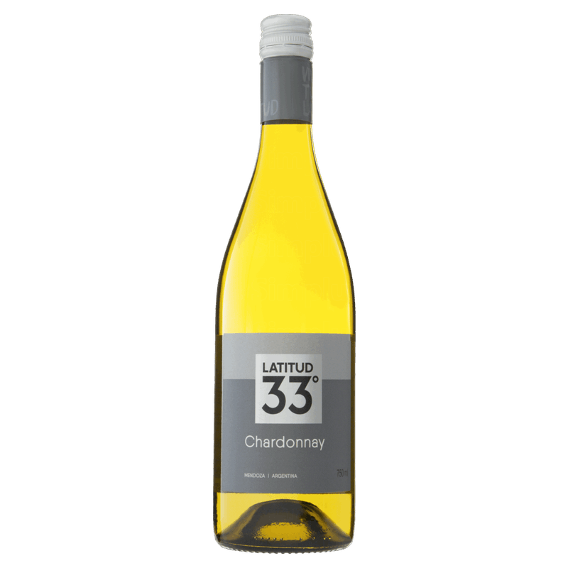 Vinho Argentino Branco Seco Latitud 33º Chardonnay Mendoza Garrafa 750ml