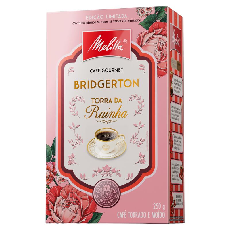 Café Torrado e Moído Torra da Rainha Bridgerton Melitta Gourmet Caixa 250g