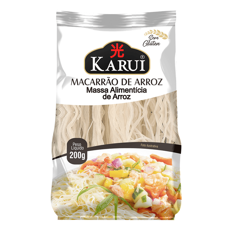 Massa De Arroz Oriental Sem Glúten Karui Pacote 200g