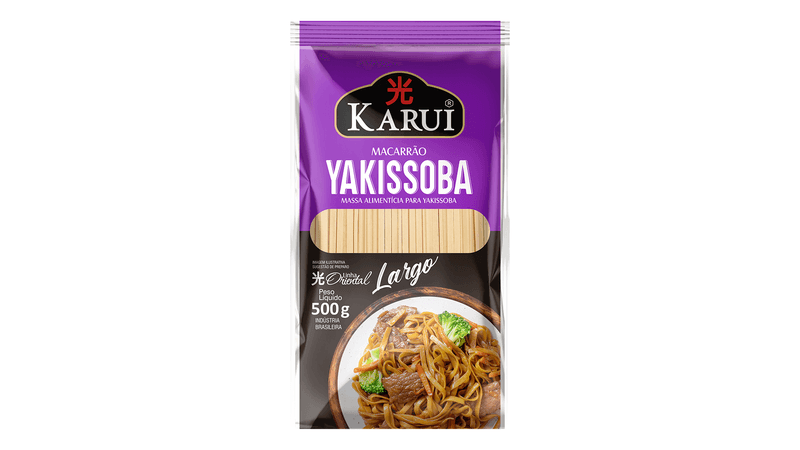 Massa Alimentícia Para Yakissoba Largo Karui Pacote 500g - giassi