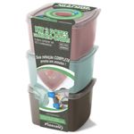 Conjunto de Potes Plasvale 562 Wave 3 Peças