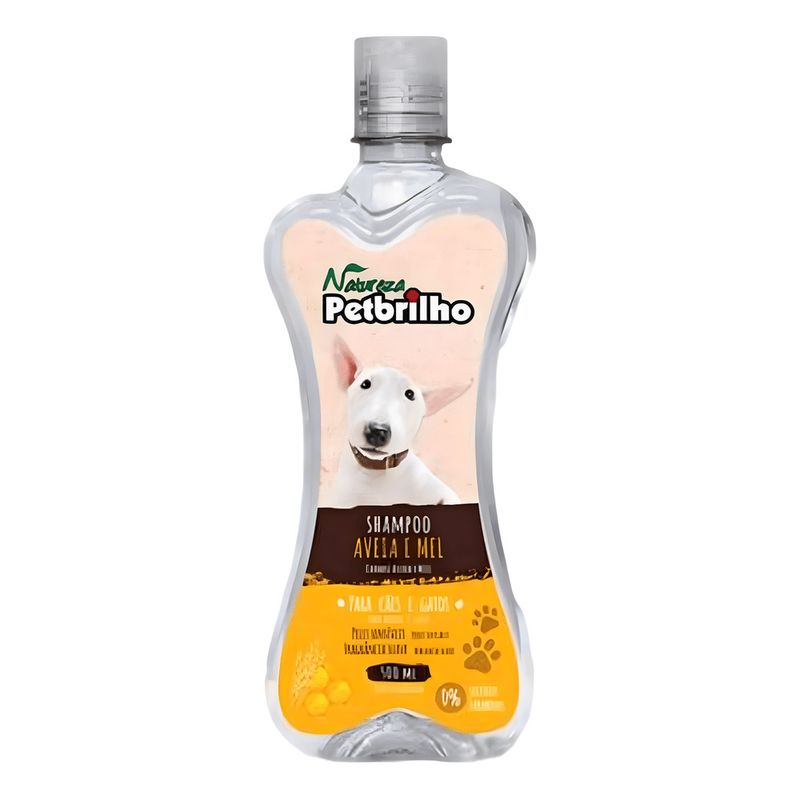 Shampoo Petbrilho Aveia e Mel Frasco 500ml