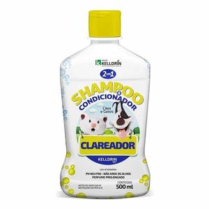 Shampoo e Condicionador Kelldrin Pet Clareador Frasco 500ml