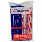 Canudo Strawplast Descartável Sachet Pacote 100 Unidades