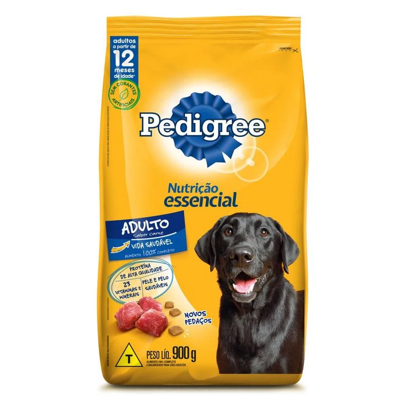 Ração Pedigree Essencial Pacote 900g