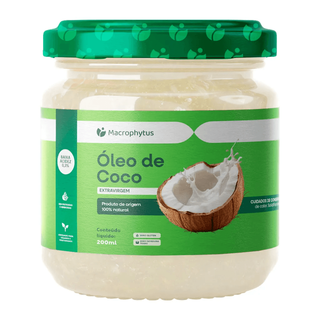 Óleo de Coco Extra Virgem Macrophytus Vidro 200ml - giassi