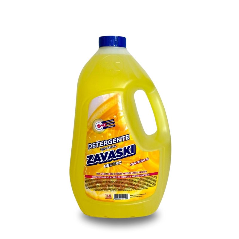 Detergente Líquido Zavaski  Neutro Frasco 5L