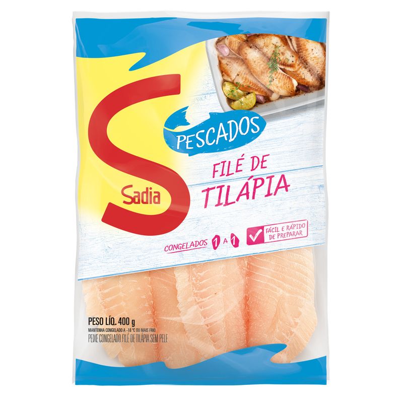 Filé Tilápia Sadia Congelado Pacote 400g