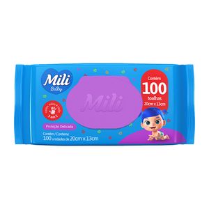 Toalha Umedecida Mili Baby Pacote 96 Unidades