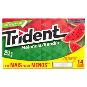 Goma de Mascar Trident Melancia Caixa 25,2g Leve mais Pague Menos 14 Unidades