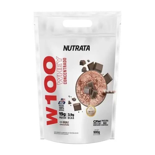 Whey W100 Nutrata Chocolate Refil Pacote 900g