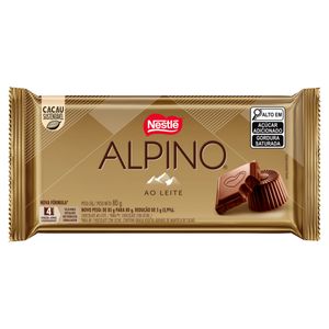 Chocolate ao Leite Alpino Pacote 80g