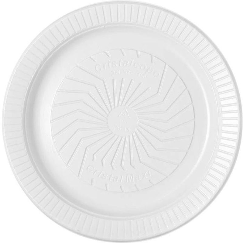 Prato Cristalcopo Descartavel Branco Pacote 10un