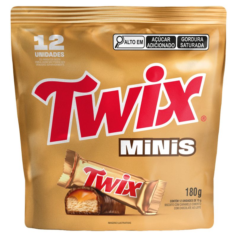 Minichocolate Twix Pouch 180g 12 Unidades