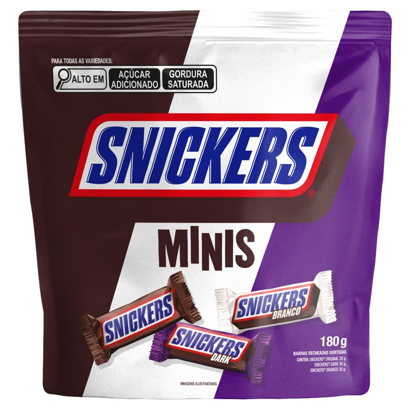 Minichocolate Sortido Snickers Pouch 180g 6 Unidades