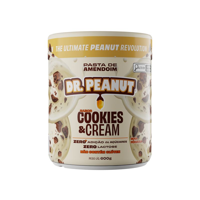 Pasta Amendoim Dr  Peanut Cookies e Cream 600g