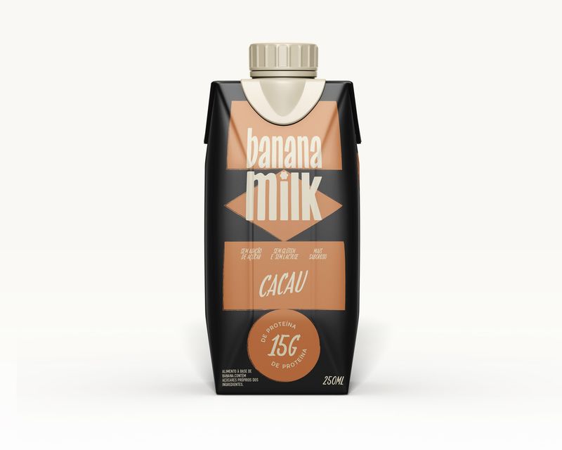 Bebida Banana Milk Proteico Cacau Caixa 250ml