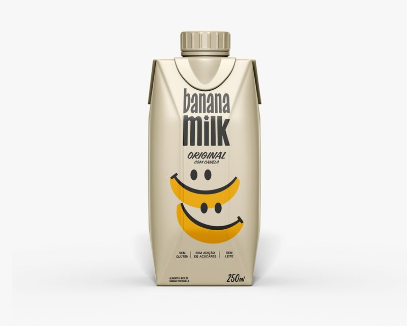 Bebida Banana Milk Original com Canela Caixa 250ml