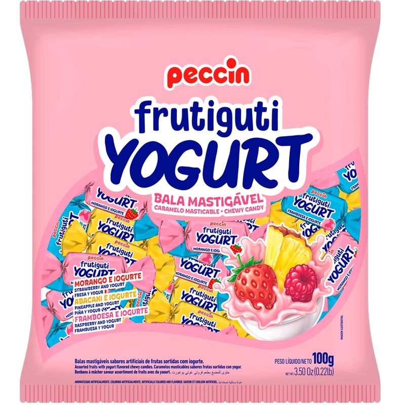 Bala Yogurt Peccin Frutiguti Pacote 100g