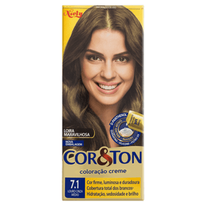 Kit Coloração Creme 7.1 Louro Cinza Médio Niely Cor&Ton